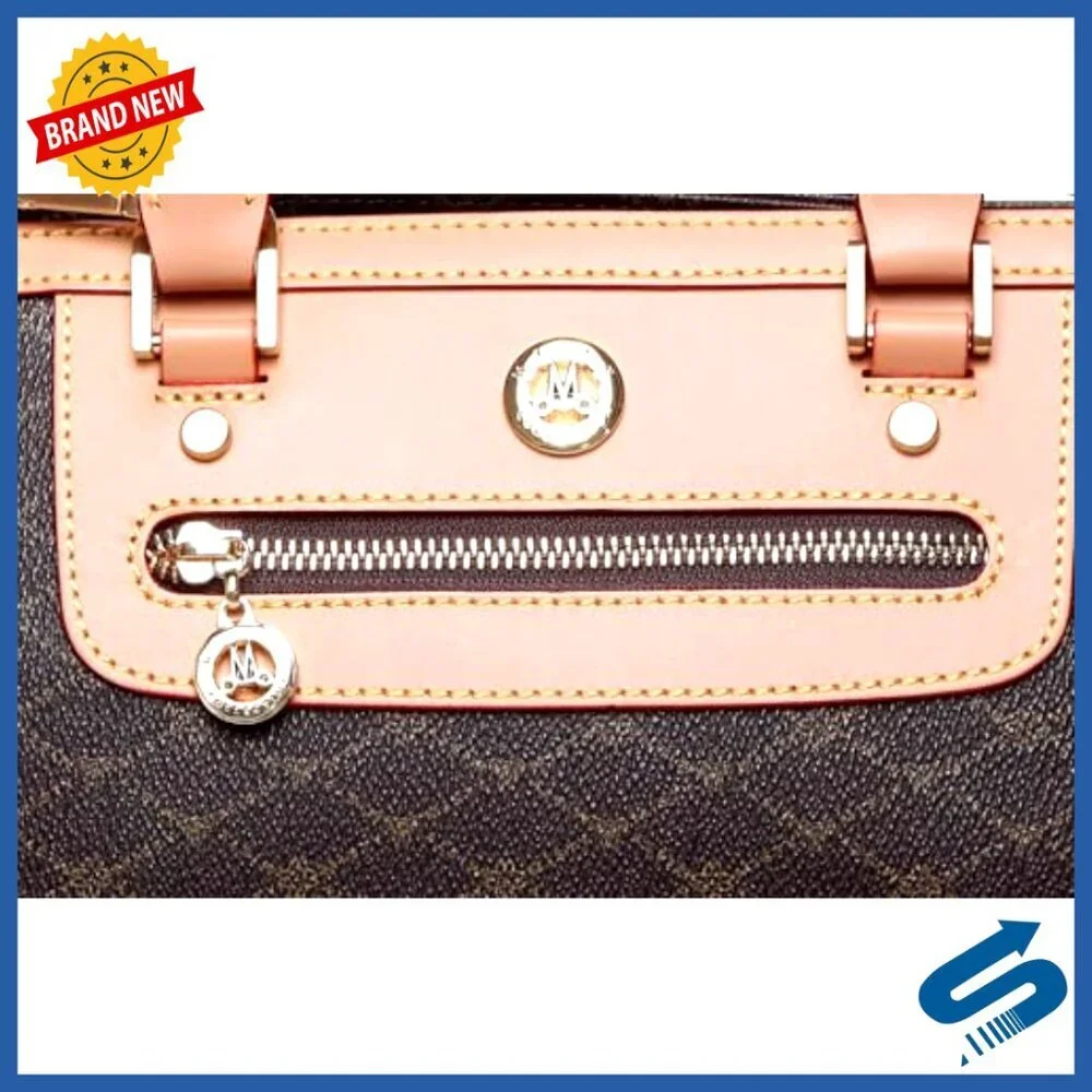 Genuine Leather Satchel Bag, Structured Top Handle Crossbody Purse